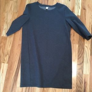 3/4 sleeve sweatshirt material dress